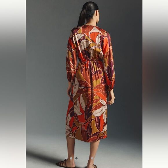 By Anthropologie printed wrap dress NWT - Picture 7 of 9